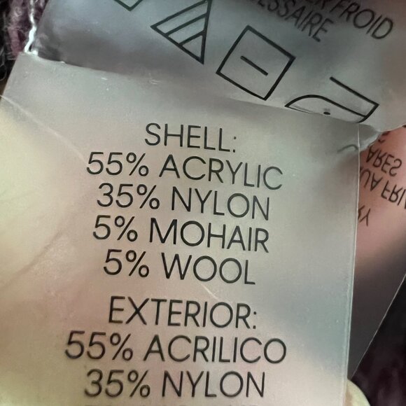 Calvin Klein Womens Mock Neck Sweater Purple Marled Knit Oversized Fit size S - Picture 10 of 13